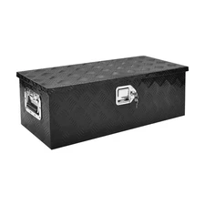 30"X13"X10" Aluminum Truck Tool box Trailer Pickup Storage Toolbox Black w/Lock