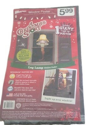 Christmas Story Leg Lamp Window Poster New & Sealed! 5ft X 3ft Just Light It 