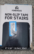 Finehous Ruban Antidérapant pour Escalier 6"x30" Lot de 10 Noir NEUF