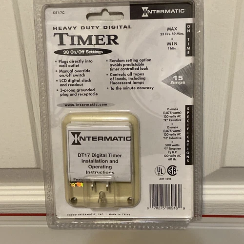 Intermatic Digital Timer Indoor Heavy Duty 7-Day Programming 15 Amps DTI7C NIB - Picture 3 of 5