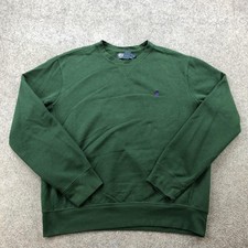 Polo Ralph Lauren Sweatshirt Mens Large Green Crewneck Pullover Purple Pony