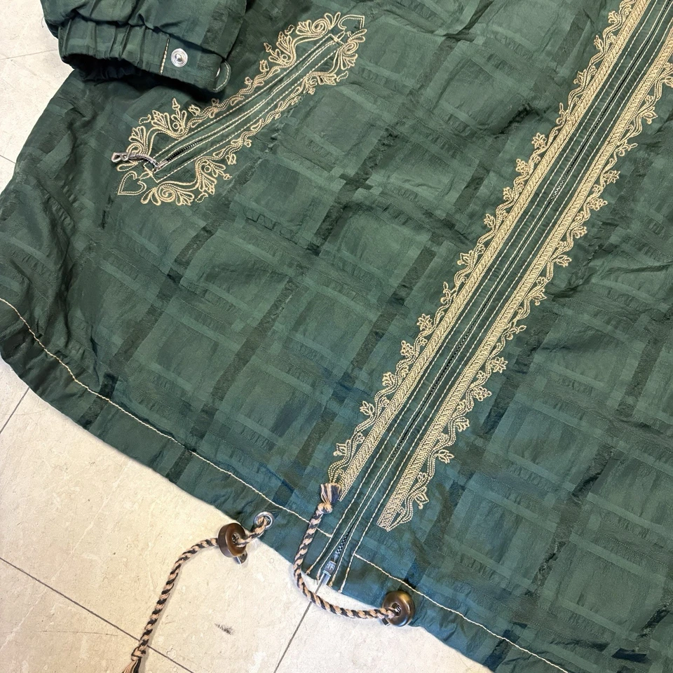 Chaqueta de esquí Bogner vintage para hombre verde bordada cremallera completa talla L Foto 3 de 4