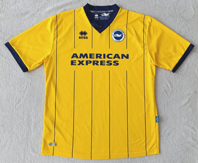 Brighton & Hove Albion 2013 - 2014 RARE away Yellow Errea shirt size XXL