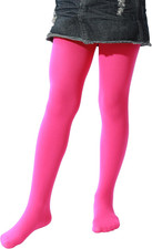 Girls Semi Opaque Footed Tights, Microfiber Tights