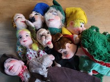 8 Dresdner Künstlerpuppen Handpuppe Kasperletheater 50er/60er Jahre