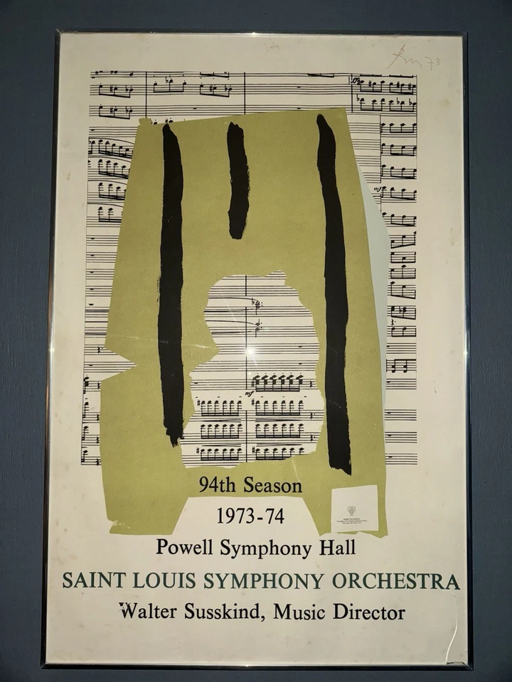 Robert Motherwell Powell Symphony Hall St. Louis 1973 - 74 Art Print Lithograph - Image 2 of 2