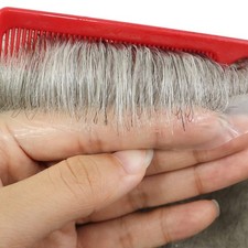 Mens Toupee Human Hair Replacement System Hairpiece 0.04mm Ultra Thin Skin 1B80