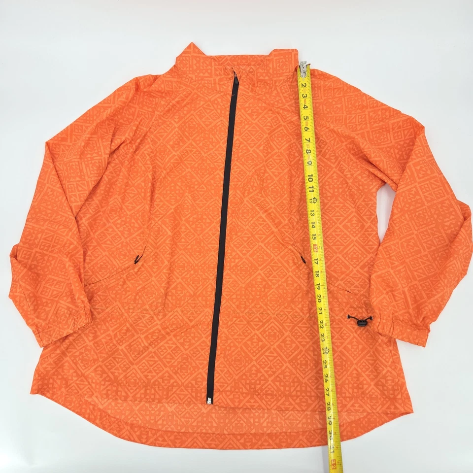Exertek Windbreaker Jacket Womens Size 3X Orange Lightweight Retro Gorpcore  - Image 4 of 4