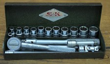 S-k Tools 17-piece 14 Drive Socket Set W Factory Case 40970 Ratchet Extensions