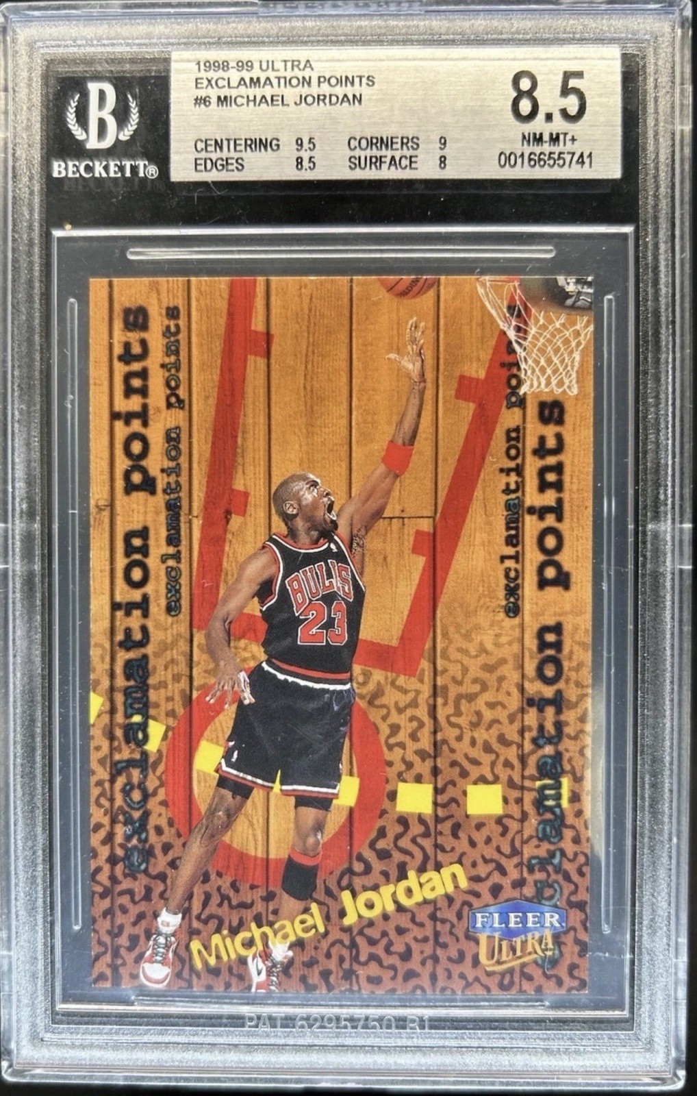 Michael Jordan 1998 Fleer Ultra Exclamation Points BGS 8.5 💎🐐📈 Rare Insert