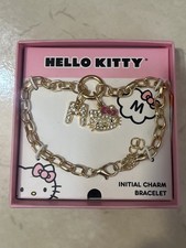 Sanrio Hello Kitty Initial " M " Charm Bracelet New In Box