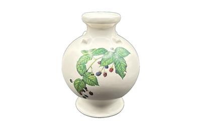 2001 Haeger Blackberry Raspberry Vine Hurricane Shade Taper Candle Holder