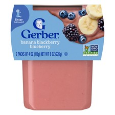 2nd Foods , Sitter, Banana Blackberry Blueberry, 2 Pack, 4 oz 113 g Each