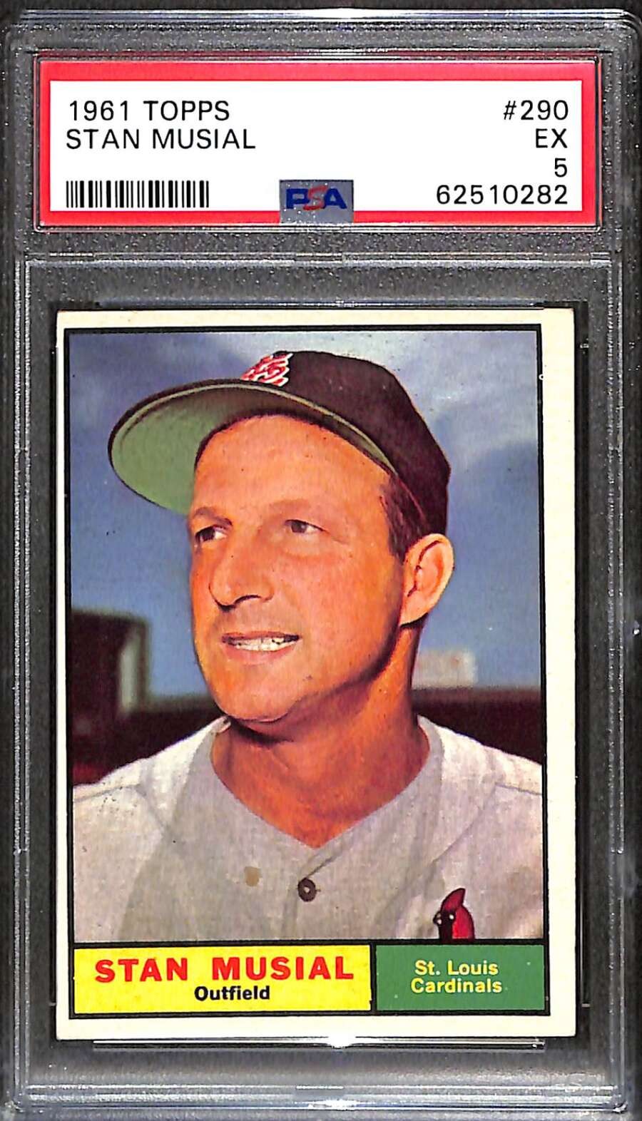 1961 Topps #290 Stan Musial HOF PSA 5 EX C101948