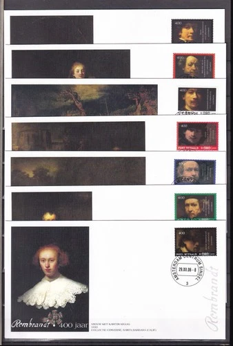 [G191836] Art Rembrandt Netherlands Nice Lot First Day Covers UNG