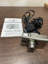 Minolta DiMAGE G500 5.0MP 3x Optical Digital Camera Silver NEAR MINT CONDITION