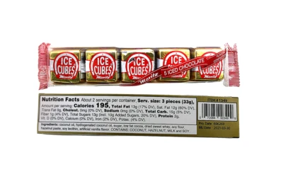 ALBERT'S Ice Cube Shaped Chocolates Bundle, 5 Cubes Each Pack