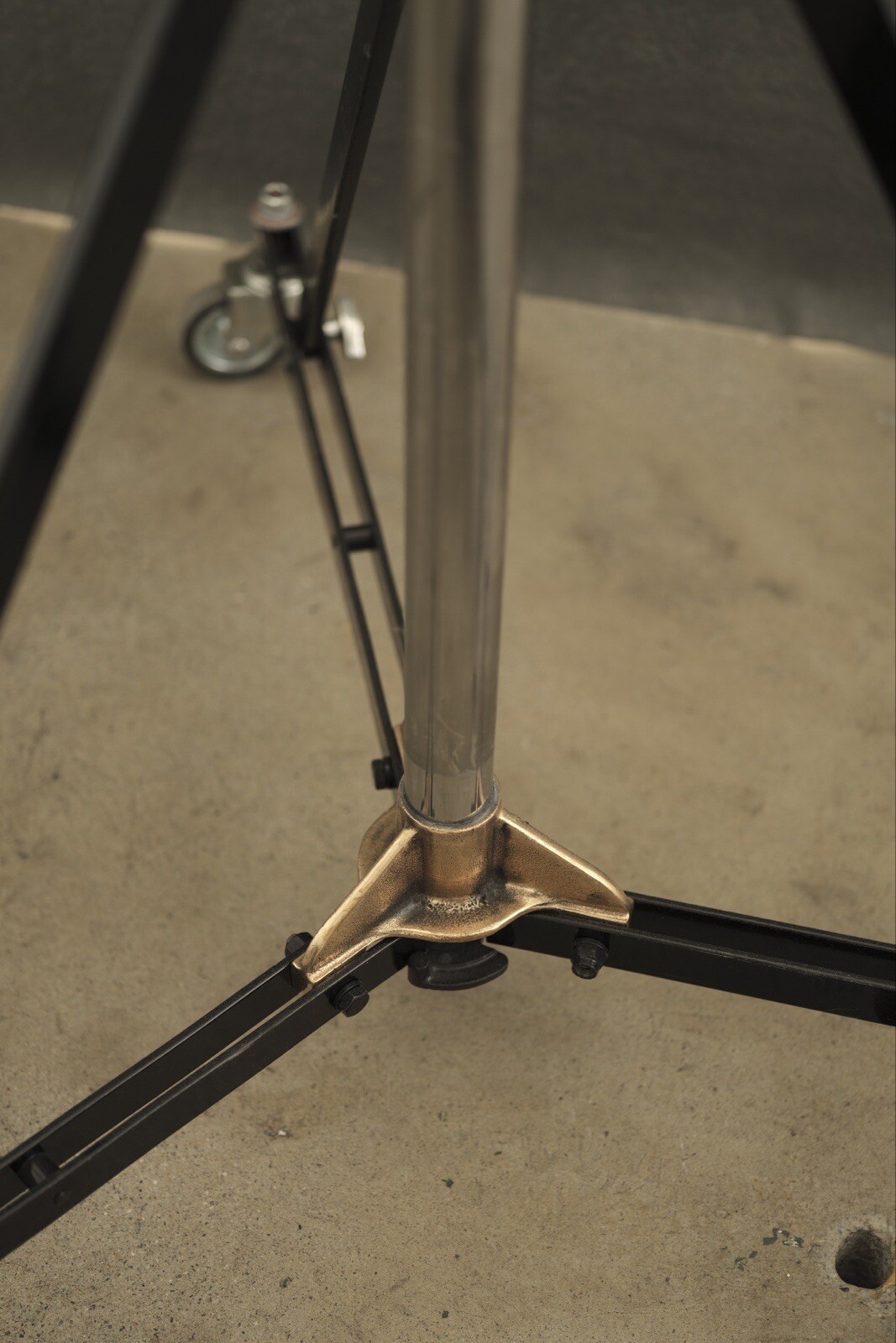 RARE Vintage Mole Richardson Senior Lightstand In Gold And Black