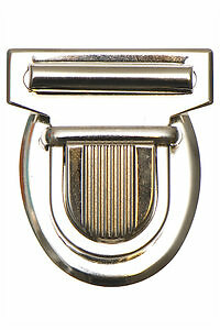 Steckschloss Mappenschloss groß silber 43mm x 53mm 4-teilig 