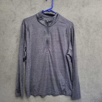 Travis Mathew 1/4 Zip Pullover Mens Large Gray Shirt Performance Golf Stretch