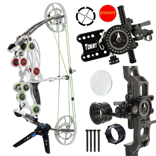 40-75lbs Compound Bow Steel Ball Arrow Dual-Use Short Axis Archery Hunting - Picture 16 of 16