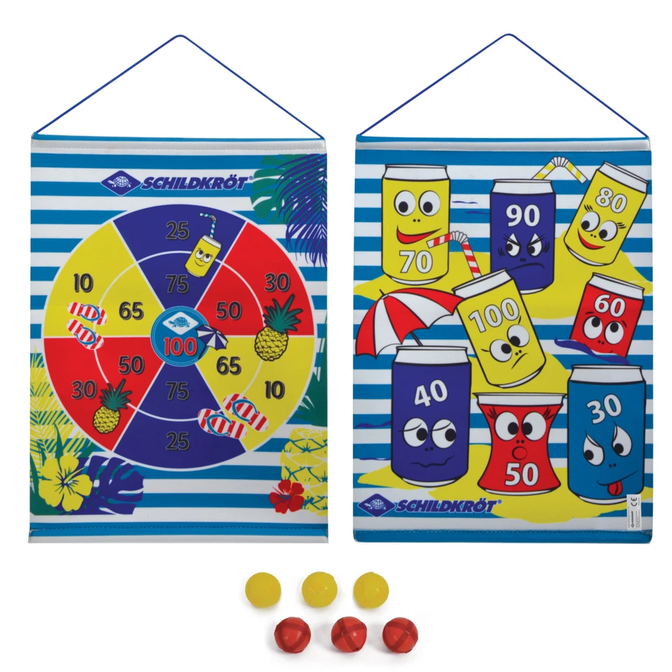 SCHILDKRÖT FUNSPORTS Schildkröt Klett-Dart-Scheibe Dart-Set Kinder-Dart Dartspiel Dartboard Wurfspiel