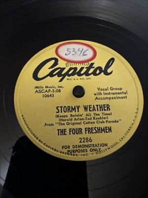 PROMO Capitol 78 RPM The Four Freshmen - Stormy weather 2286 E- Vocal Group