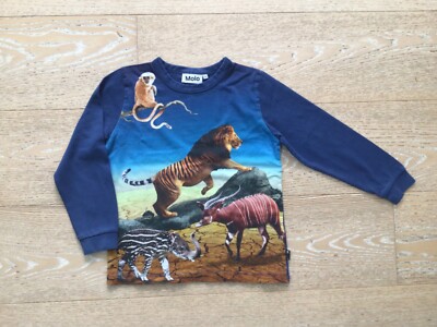 Molo Longsleeve, Blau/Bunt, Gr. 122, top Zustand  !
