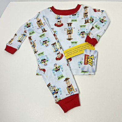 Disney Toy Story Christmas Pajama Set Sz 12 Month Woody Buzz Jessie Nutcracker