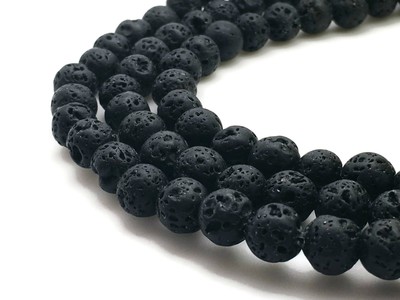 30 Lava Perlen Natürliche Edelstein Lavastein 10mm Bunt Schmucksteine BEST L16