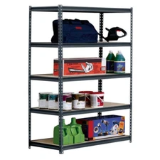 5 Shelf Heavy Duty Metal Muscle Rack Steel Shelving Unit Garage Storage 48x24x72