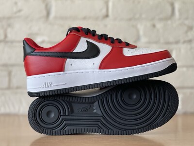 Nike By You Air Force 1 Low Chicago Red White Black DV3907-900 Men Size 10.5 New
