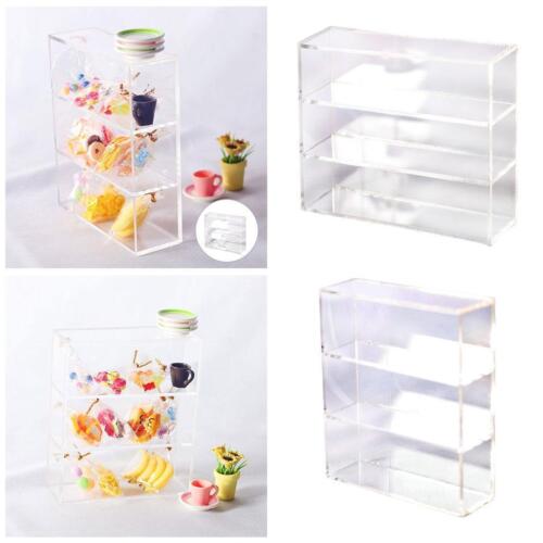 1/12 1/6 Dollhouse Cake Cabinet Transparent Shelf for Kitchen Accessories - Picture 1 of 15