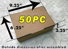9x6x3 TAPE FREE 50pc Shipping Packaging Box Cardboard Corrugated Packing BOX
