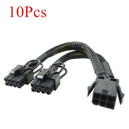 10× PCI Express 6-pin to Dual 8-pin (6+2 pin) GPU Video Card Power Adapter Cable - 第 1/10 張圖片