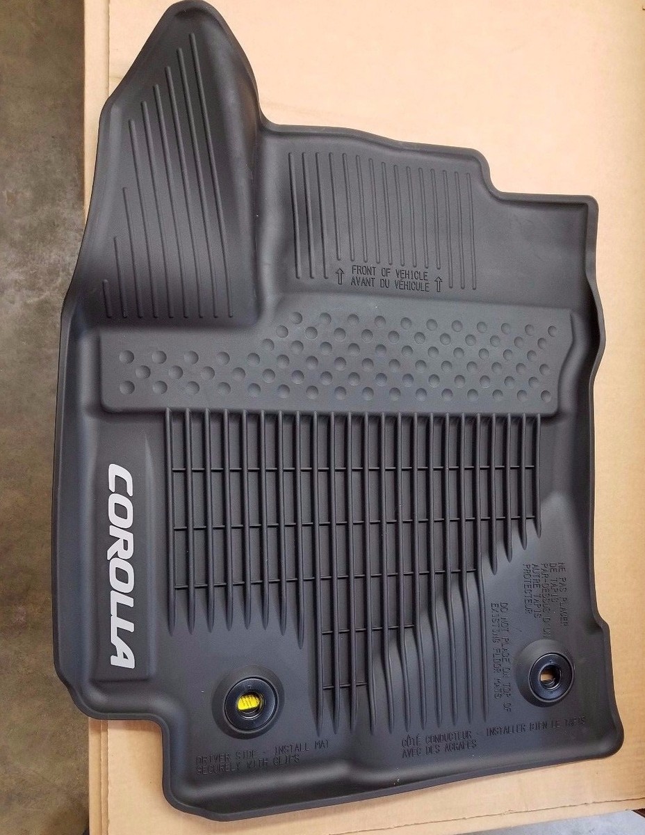 OMAC Floor Mats Liners For Toyota Corolla Sedan 2014-2019 - 4PC Black Rubber TPE All-Weather 4 thumbnail image