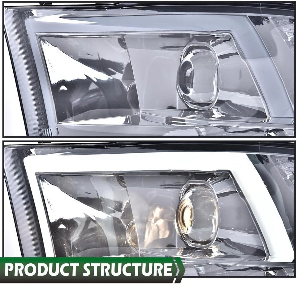 Faros LED DRL cromados y humo lámparas para Dodge Ram 1500/2500/3500 2006-2009 Foto 4 de 4