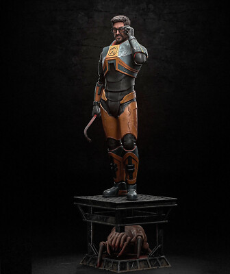 Painted Gordon Freeman Statue 1/4 Half-Life Figure