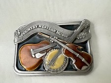 Rockabilly Country Western Music Belt Buckle Bergamot Brass Works 1984 USA