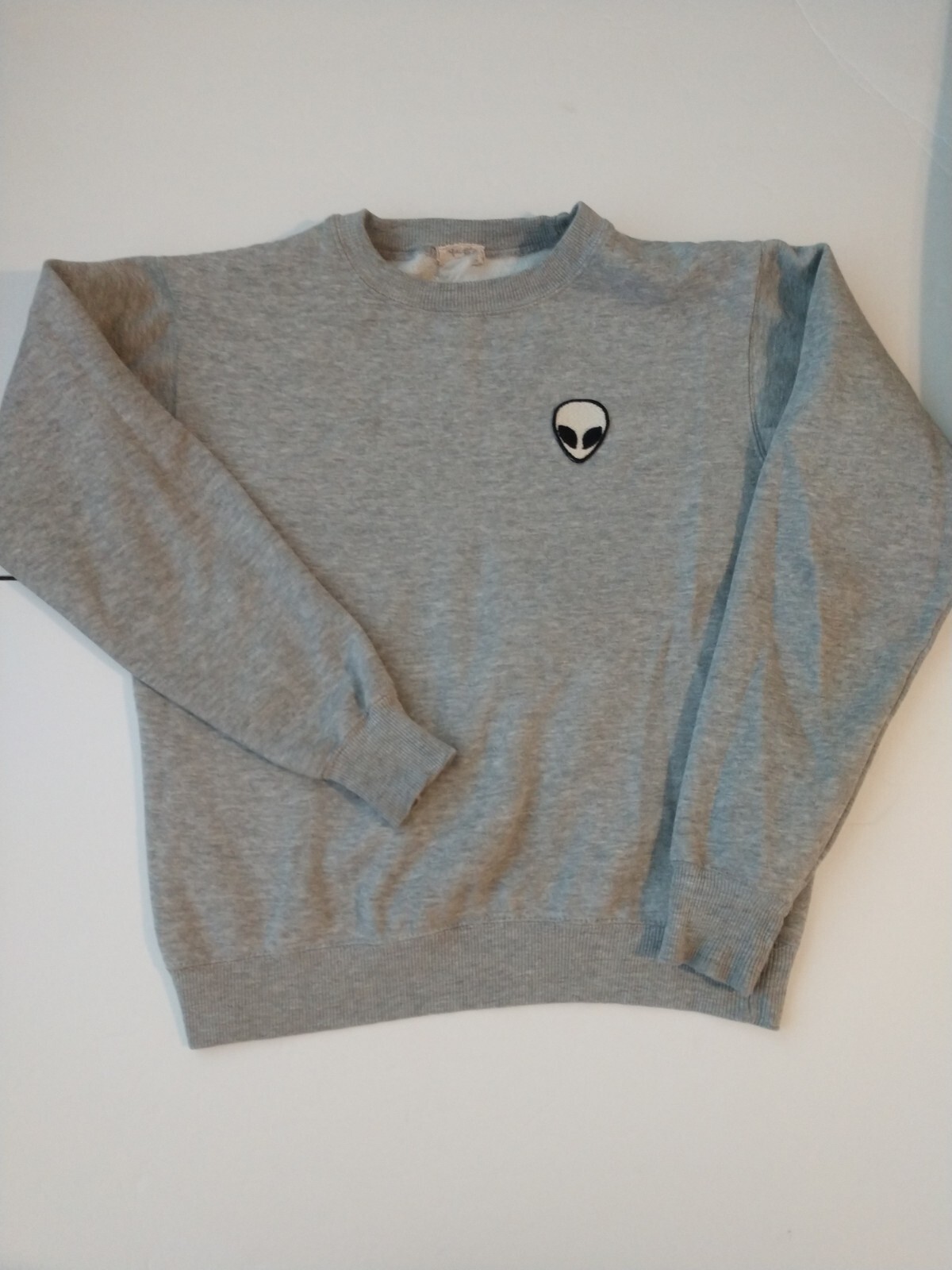 John Galt Gray Alien Patch Pullover Vintage Sweat… - image 1