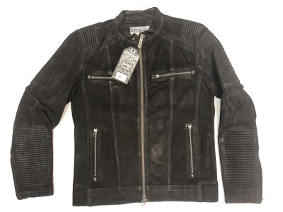 Affliction Black Premium Fury Road Moto Leather Jacket Limited Ed 110OW240 Small