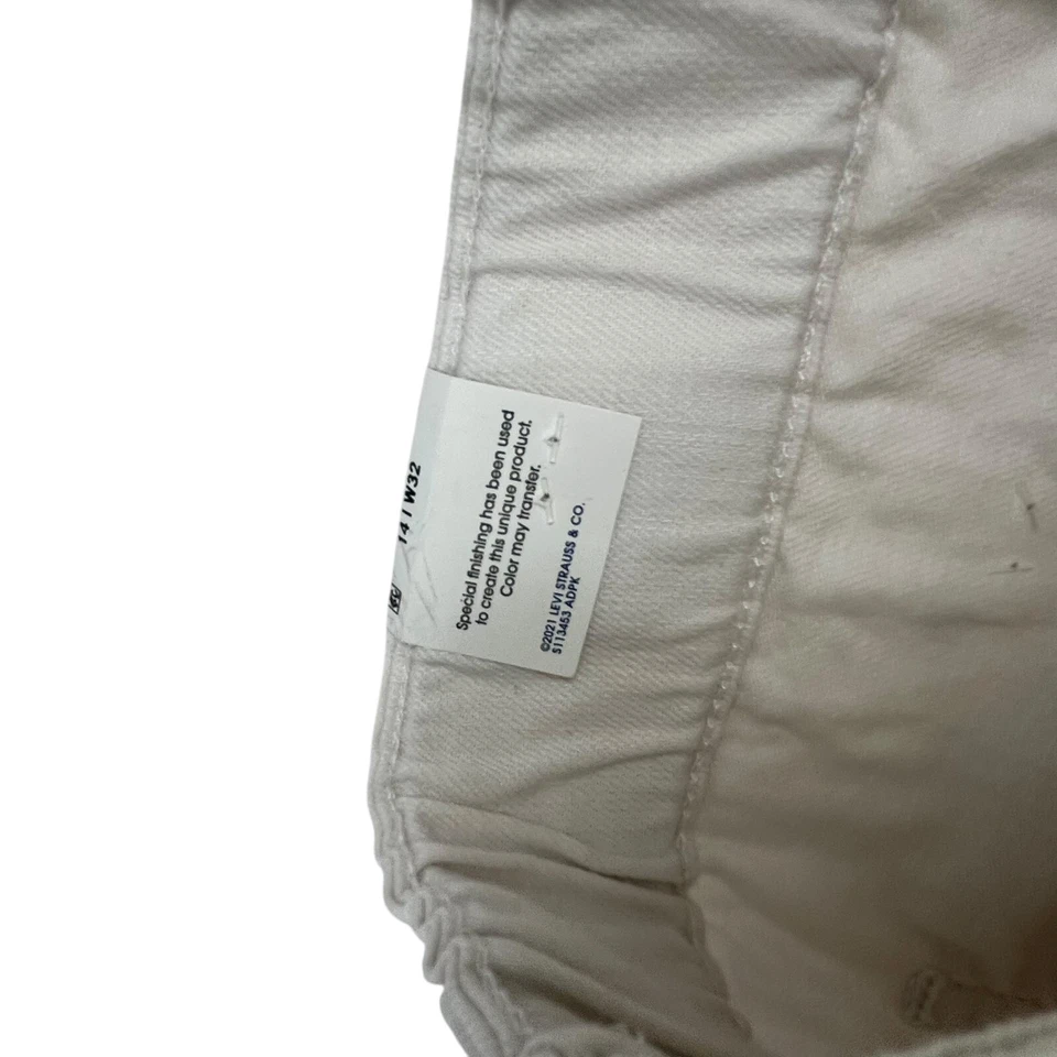 DENIZEN from Levi's A-Line Shorts Womens 14x32 White Loose Lightweight Relaxed - Изображение 3 из 4