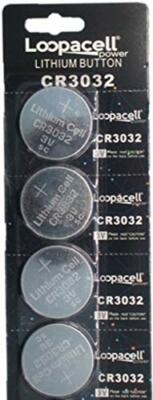 Loopacell CR3032 CR 3032 Lithium 3V 4 Batteries