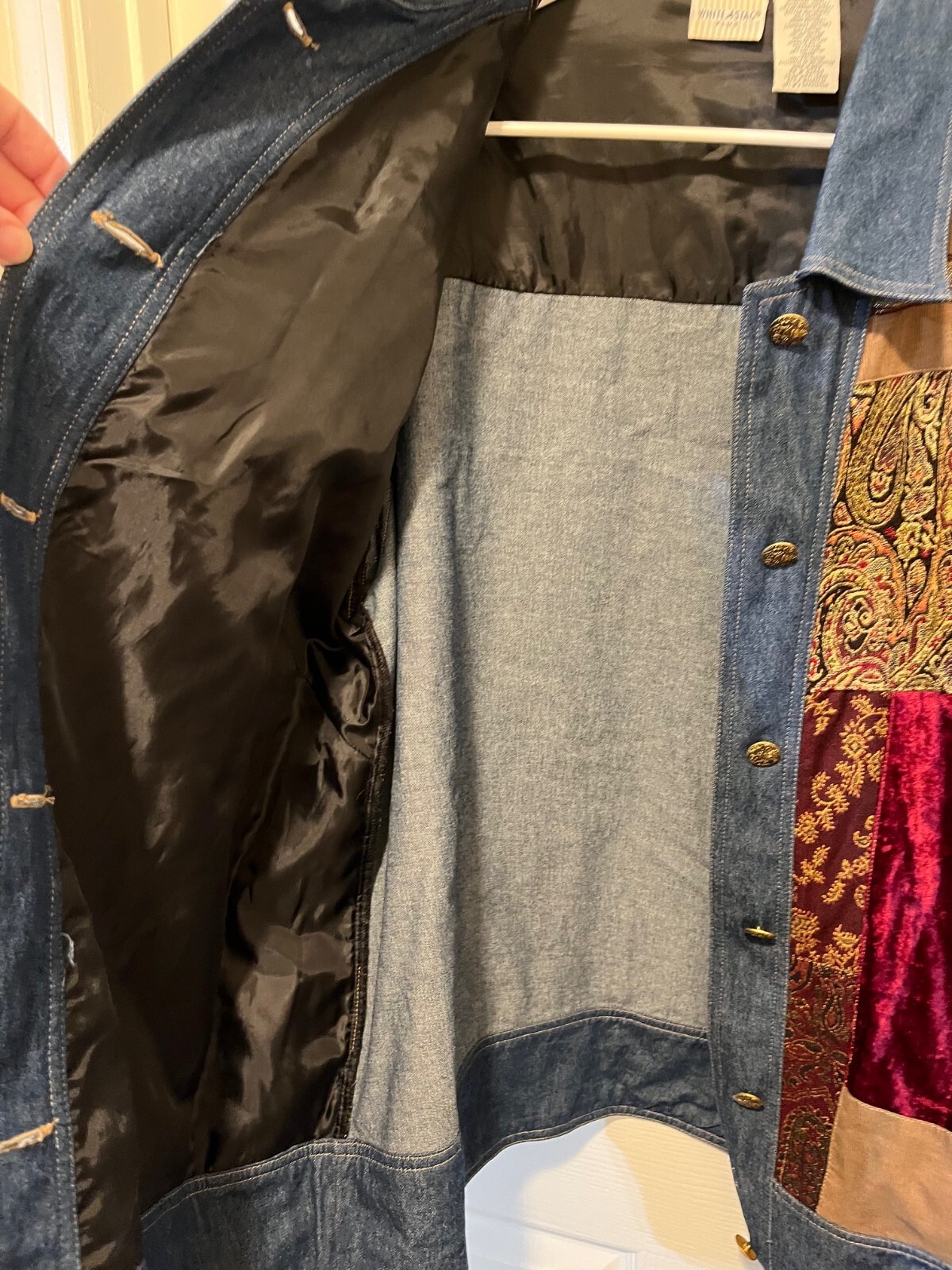 White Stag Plus Size Patchwork Denim Jacket 16W -… - image 11