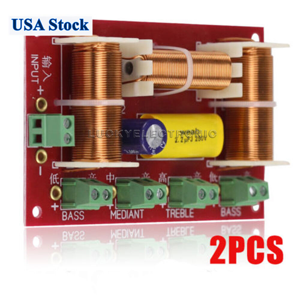 2Pcs 200W 4 Way 3 Way Treble&Midrange&Dual Bass Speaker Crossover
