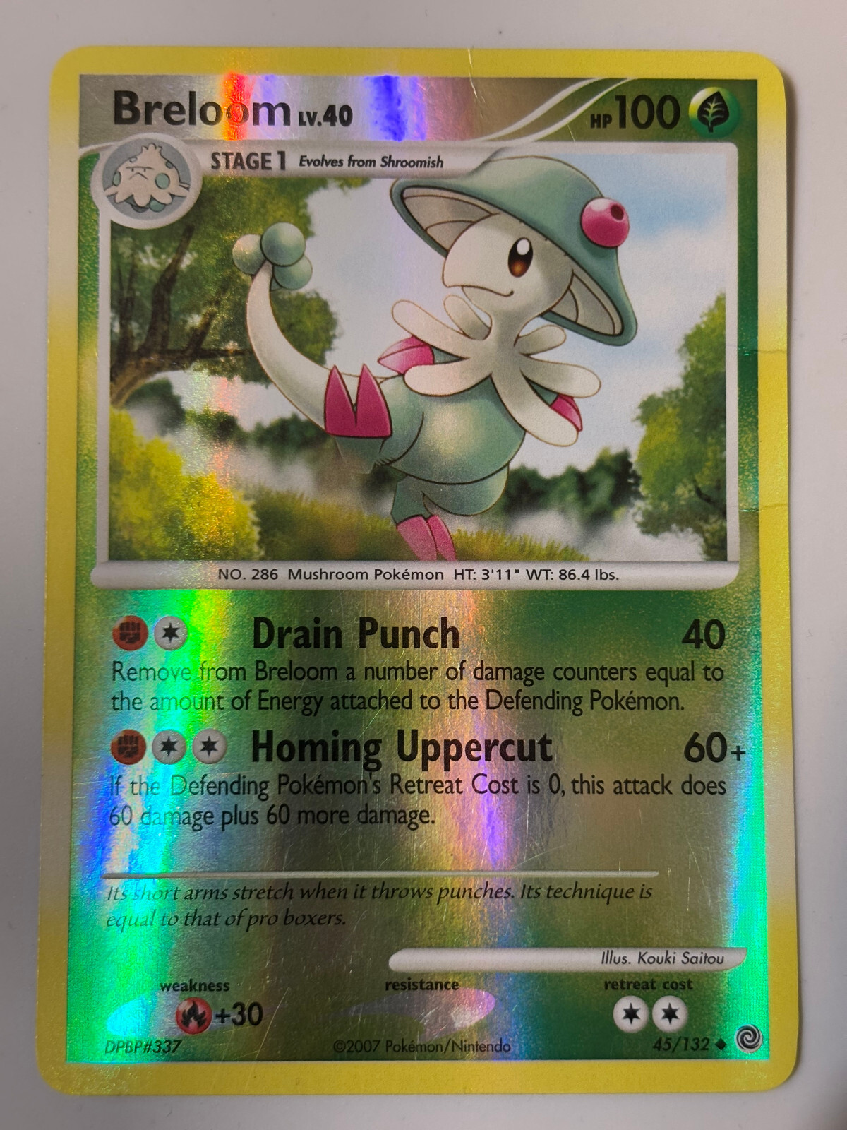 Pokemon BRELOOM 45/132 Reverse Holo (2007 Secret Wonders) LP
