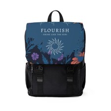 Floral Medley, 'Flourish', Unisex Casual Shoulder Backpack