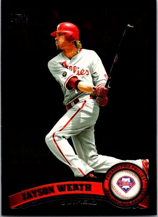 2011 Topps #325 Jayson Werth Philadelphia Phillies Black Border SSP Walmart