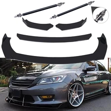For Honda Accord 2013-2017 Front Bumper Lip Spoiler Splitter+Body Kit Strut Rods