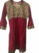 Indian Pakistani Party Fancy Dress For Woman Or Big Girl Red Never Worn
